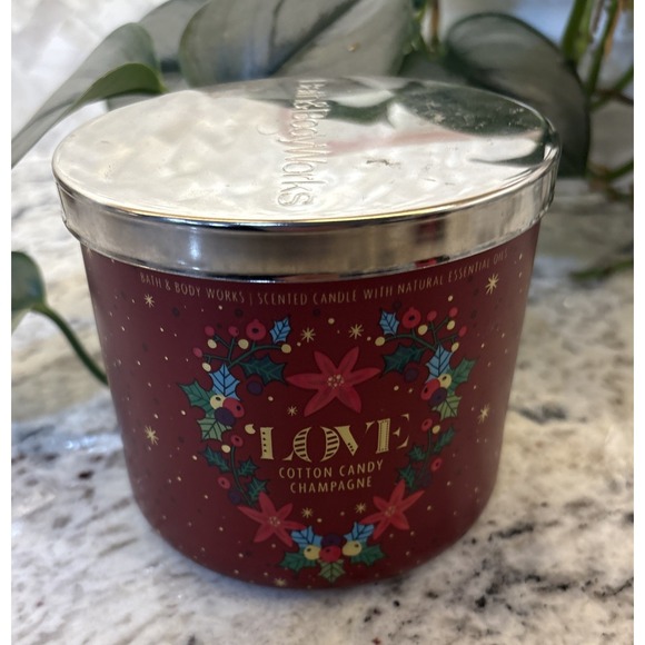 NEW 1 BATH & BODY WORKS COTTON CANDY CHAMPAGNE LARGE SCENTED 3-WICK 14.5 CANDLE - Picture 1 of 11